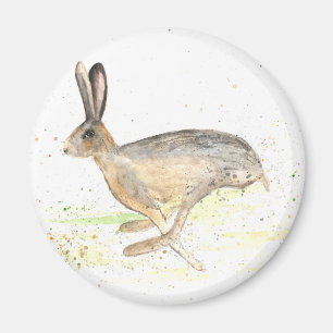 Aimant Couleur d'aquarelle du lièvre