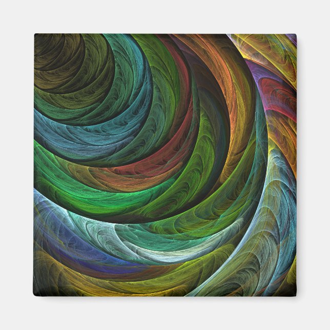 Aimant Couleur Gloire Moderne Art Abstrait Motif Élégant (Devant)