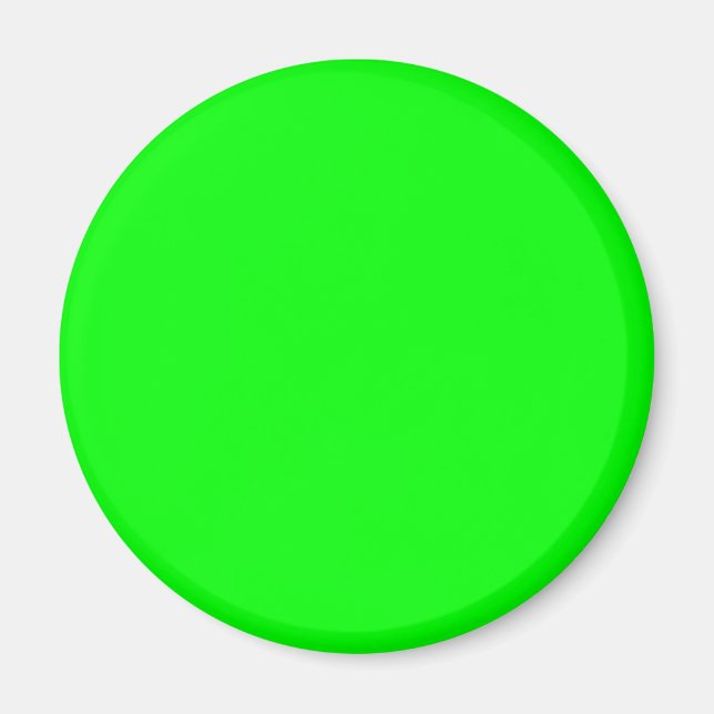 Aimant Couleur solide verte néon électrique | Classique (Devant)