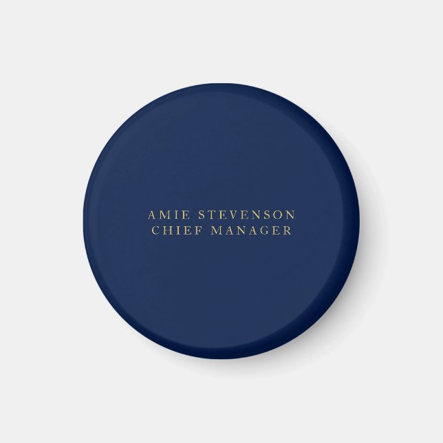 Aimant Couleurs d'or bleu Professional Classic Plain (Devant)