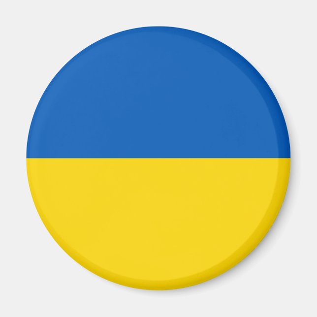 Aimant Couleurs du drapeau ukrainien (Devant)