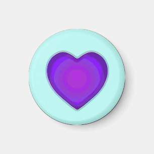 Aimant Couleurs pastel & coeurs violets battre