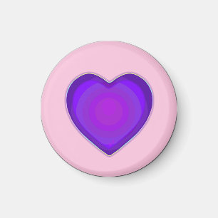 Aimant Couleurs pastel & coeurs violets battre
