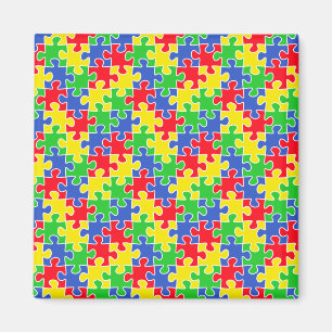 Aimant Couleurs primaires lumineuses Jigsaw Puzzle Pièces