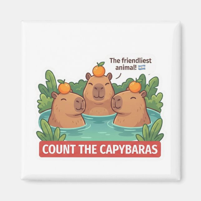 Aimant Count the Capybaras Animal World Quest for Toddler (Devant)