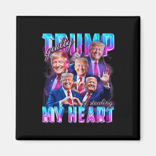 Aimant Coupable d'avoir volé mon cœur Rose Trump Fille Tr