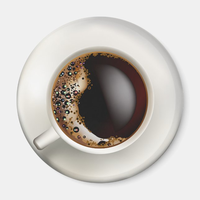 Aimant Coupe de café noir (Devant)