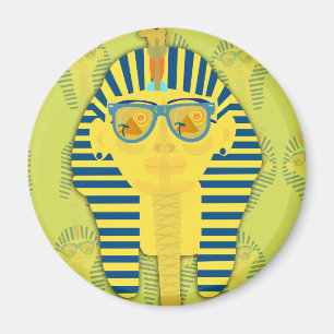 Aimant Coupe King Vert avec lunettes de soleil