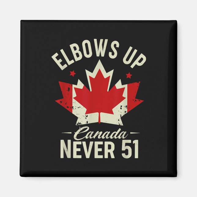 Aimant Coupe le Canada Jamais 51 Le drapeau du Canada est (Devant)