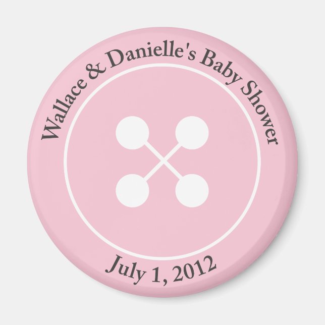 Aimant Coupe personnalisée en tant que bouton Baby shower (Devant)