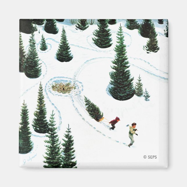 Aimant Couper l'arbre (Devant)