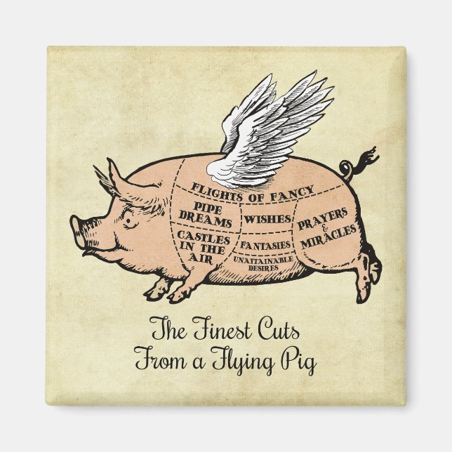 Aimant Coupes de porc volantes (Devant)