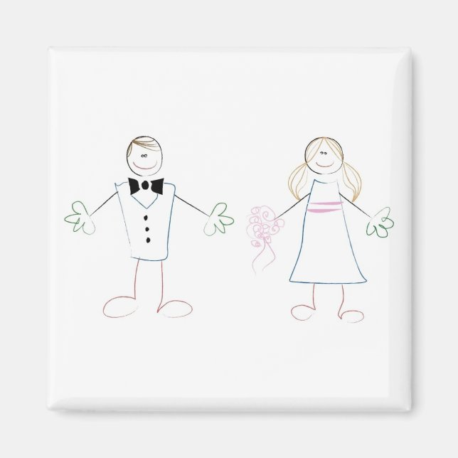 Aimant Couple Crayon (Devant)