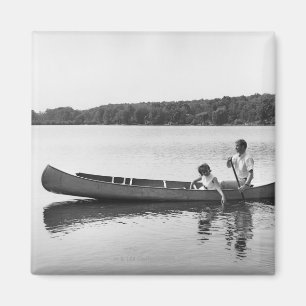 Aimant Couples dans un canoë