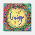 Courage Jaune Coeurs Whimsical Colorful tendance