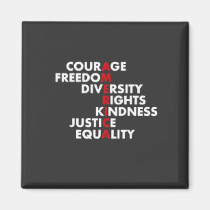 Aimant Courage Liberté Droits Diversité