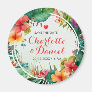 Aimant Courbe florale topique MARIAGE Enregistrer La