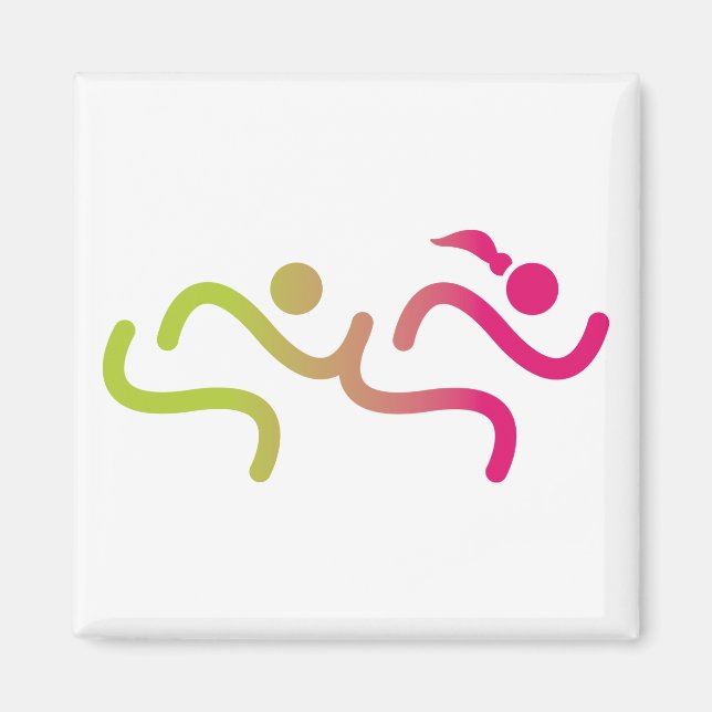 Aimant Courir Des Filles Pour Toujours (Devant)