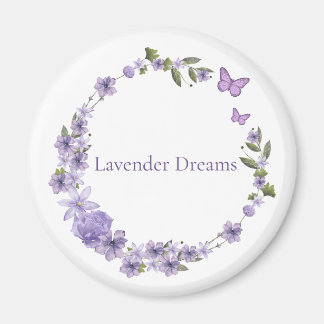 Aimant Couronne florale de lavande, création botanique