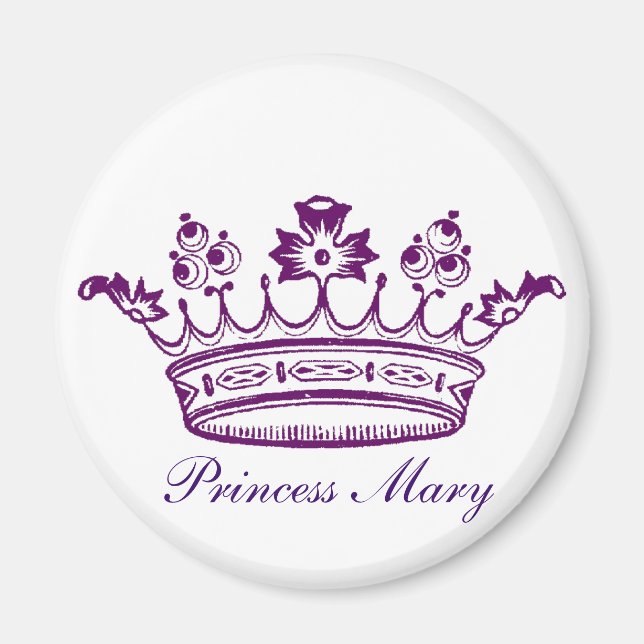 Aimant Couronne royale pourpre (Devant)