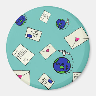 Aimant Courrier autour du monde