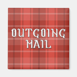 Aimant Courrier sortant rouge prélevé