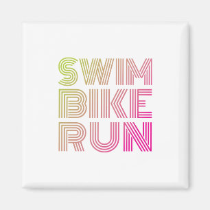 Aimant Course à vélo de natation, Triathlon