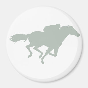 Aimant Course de chevaux de gris de cendre