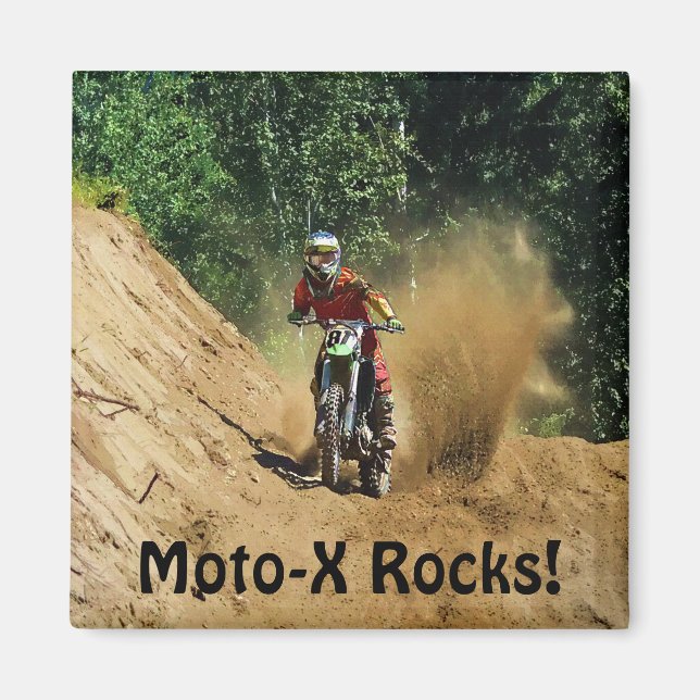 Aimant Course du champion de Motocross Dirt-Bike (Devant)