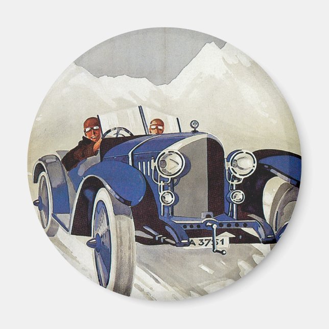 Aimant Course routière vintage (Devant)