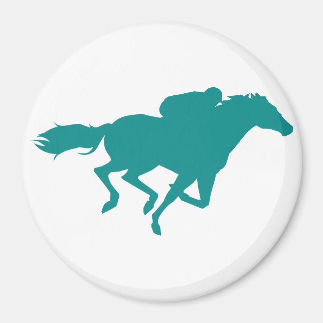 Aimant Course turquoise Green Horse (Devant)