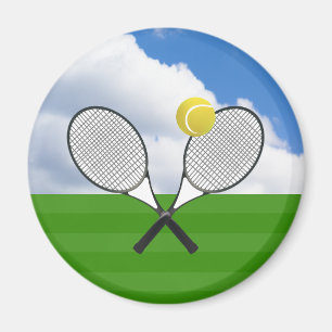 Aimant court de tennis et RACKETS DE TENNIS