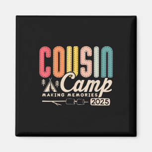 Aimant Cousin Camp Crew 2025 Faire des souvenirs Vacat de