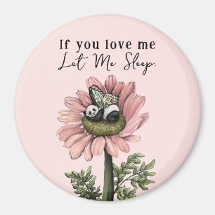 Aimant Coussin rose couchage Panda Ours Fée Jeu d'oreille