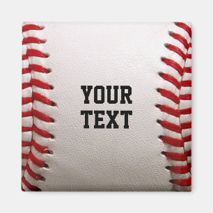 Aimant Couture Baseball Softball Texte personnalisé
