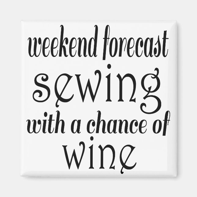 Aimant Couture et vin (Devant)