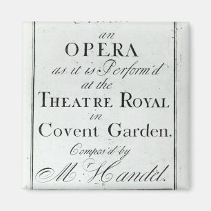 Aimant Couverture de la musique de feuille pour Alcina