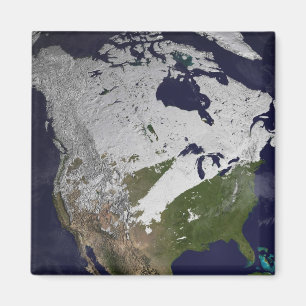 Aimant Couverture de neige d'hiver dans l'hémisphère nord