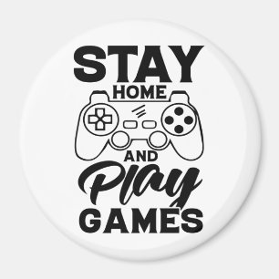 Aimant COVID 19 Cadeau Gamer de quarantaine - Restez à la