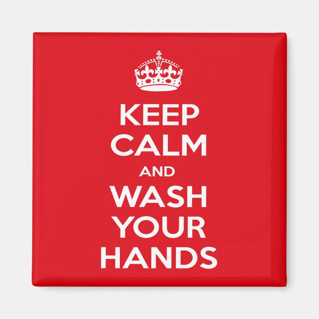 Aimant Covid-19, Coronavirus, Gardez Le Calme (Devant)