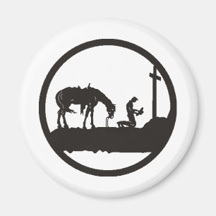 Aimant cowboy de prière
