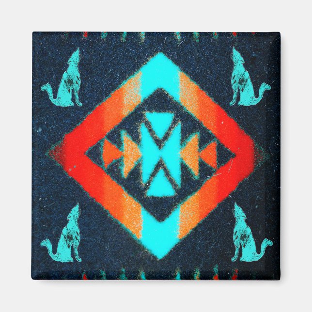 Aimant Coyote bleu (Devant)