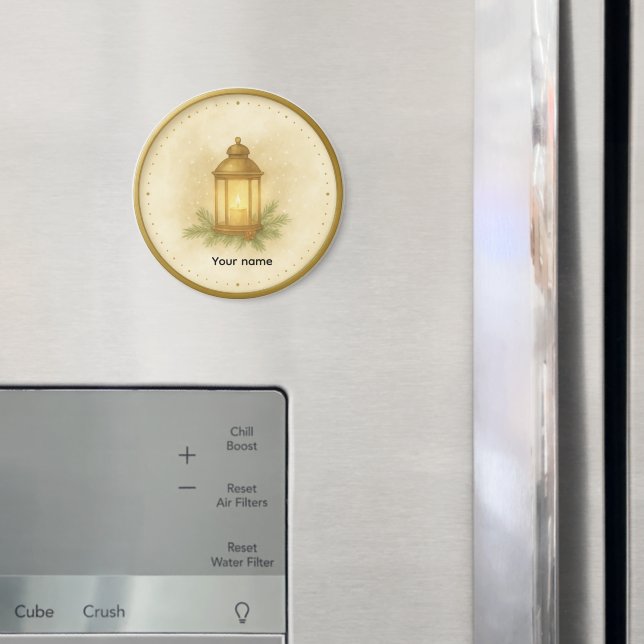 Aimant Cozy Lantern Winter Wall Clock – MerryMist Warm Gl (In situ (réfrigérateur))