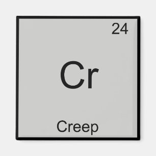 Aimant Cr - Creep Funny Chimie Élément Symbole Tee