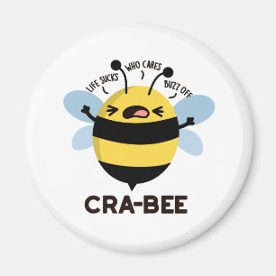 Aimant Cra-bee Funny Crabby Bee Pun