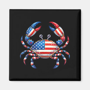Aimant Crabe du drapeau américain patriotique fruits de m