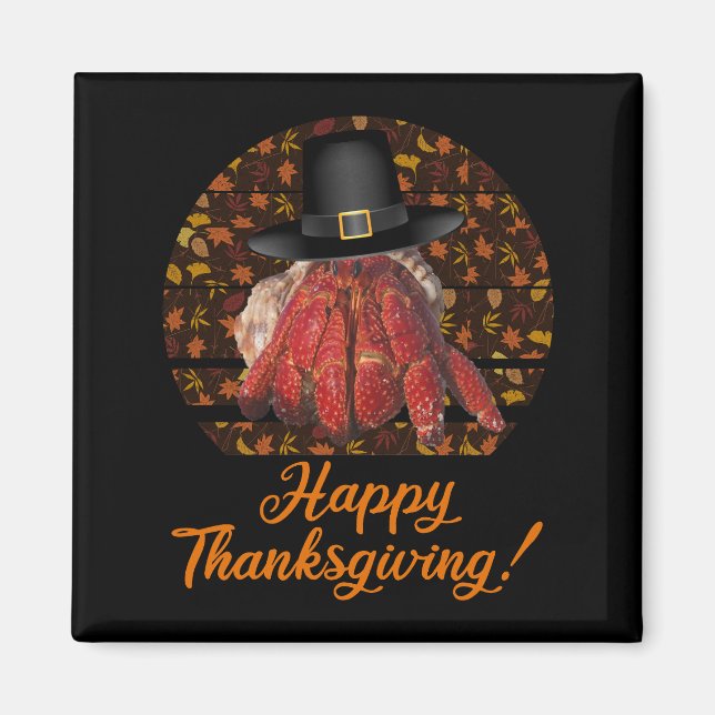Aimant Crabe ermite de Thanksgiving (Devant)