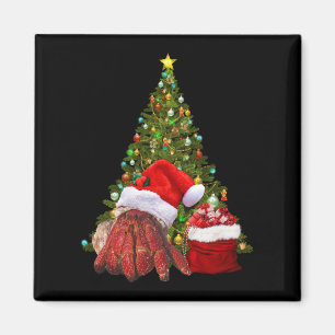 Aimant Crabe père Noël Amusant Crabe de Noël Hermite Crab
