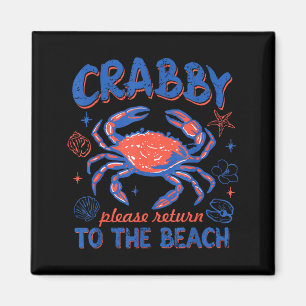 Aimant Crabe retour à la plage vacances d'été crabe