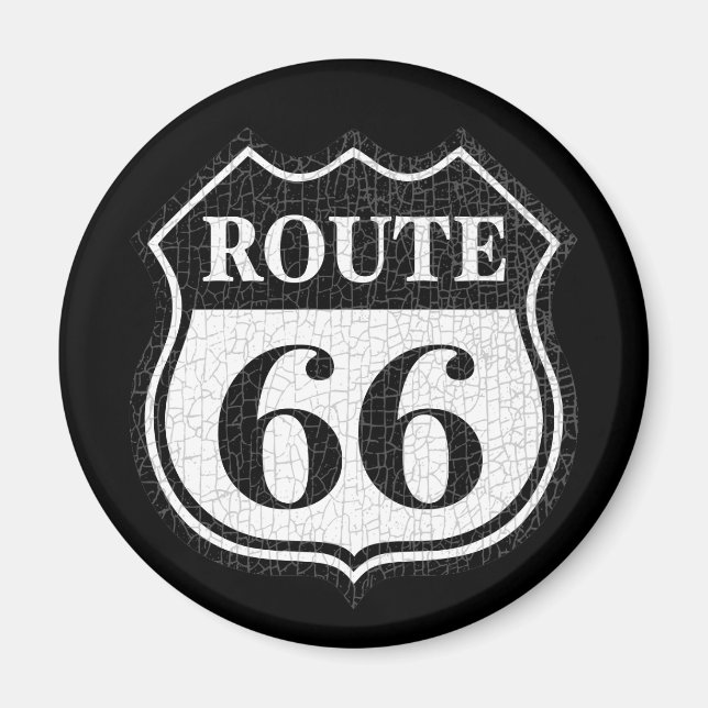 Aimant Crackled Rte 66 (Devant)